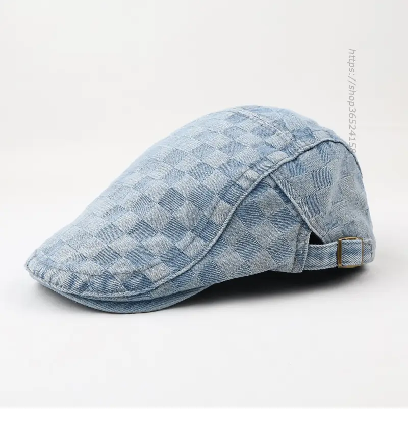 New Korean Style Plaid Anti-Wear Denim Hat for Men Women — feature 8