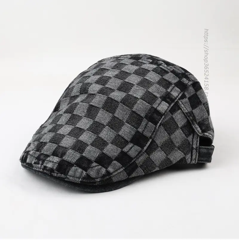 New Korean Style Plaid Anti-Wear Denim Hat for Men Women - Image 4