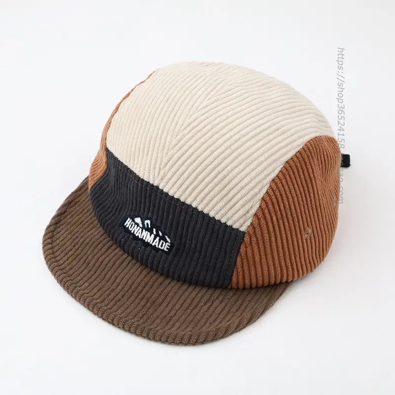 Japanese Retro Beanie Cap Beige Brown Color Matching