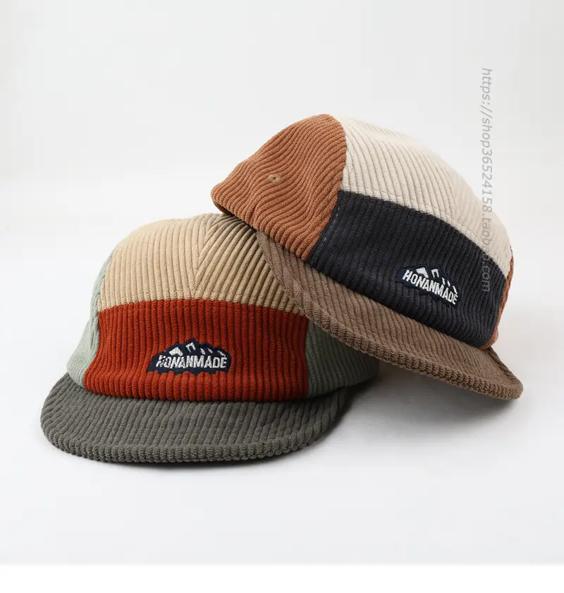 Japanese Retro Beanie Cap Beige Brown Color Matching — feature 11