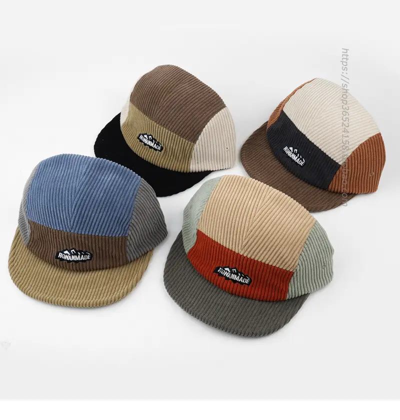 Japanese Retro Beanie Cap Beige Brown Color Matching — feature 12