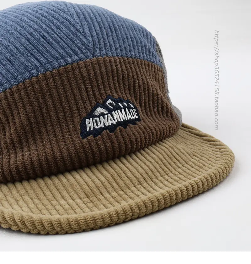 Japanese Retro Beanie Cap Beige Brown Color Matching — feature 14