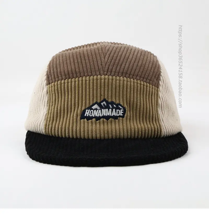 Japanese Retro Beanie Cap Beige Brown Color Matching — feature 2