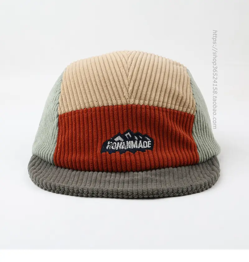 Japanese Retro Beanie Cap Beige Brown Color Matching — feature 4