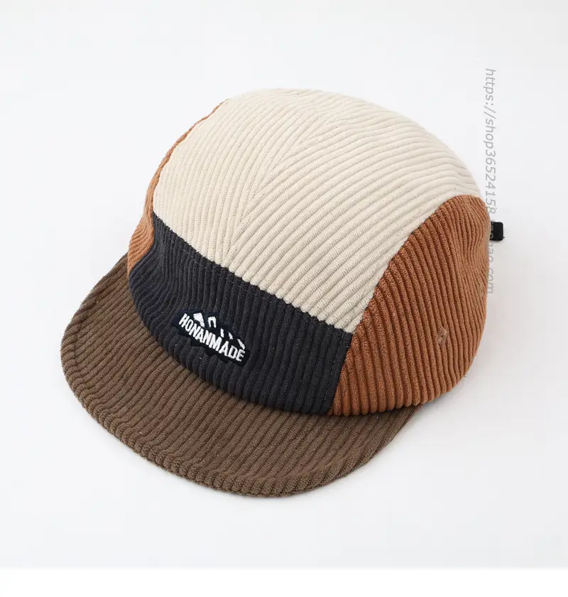 Japanese Retro Beanie Cap Beige Brown Color Matching — feature 9