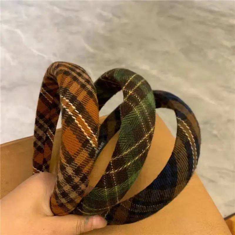 Japanese Korean Retro Plaid Skull Top Headband for Face Wash & Hair Press - Image 8