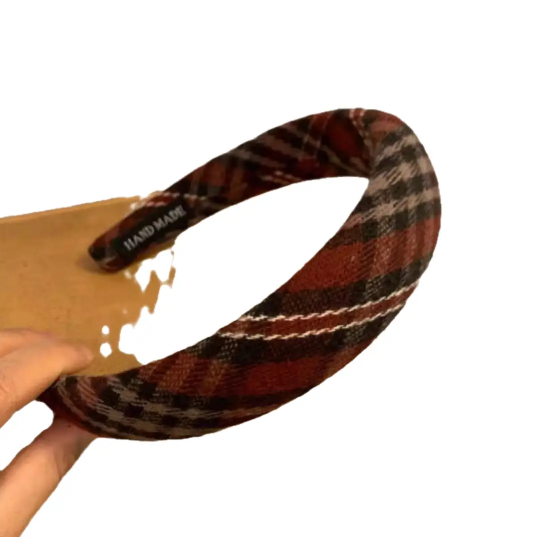 Japanese Korean Retro Plaid Skull Top Headband for Face Wash & Hair Press - Image 10