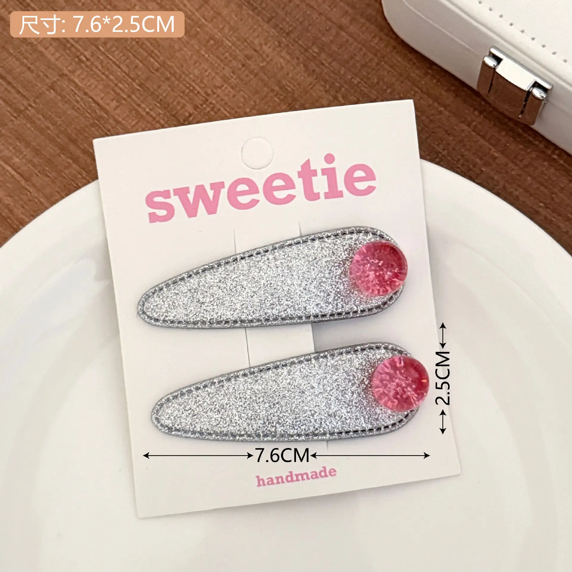 Sweet Cool Style Hairpin with Crystal Flower Design - Image 13