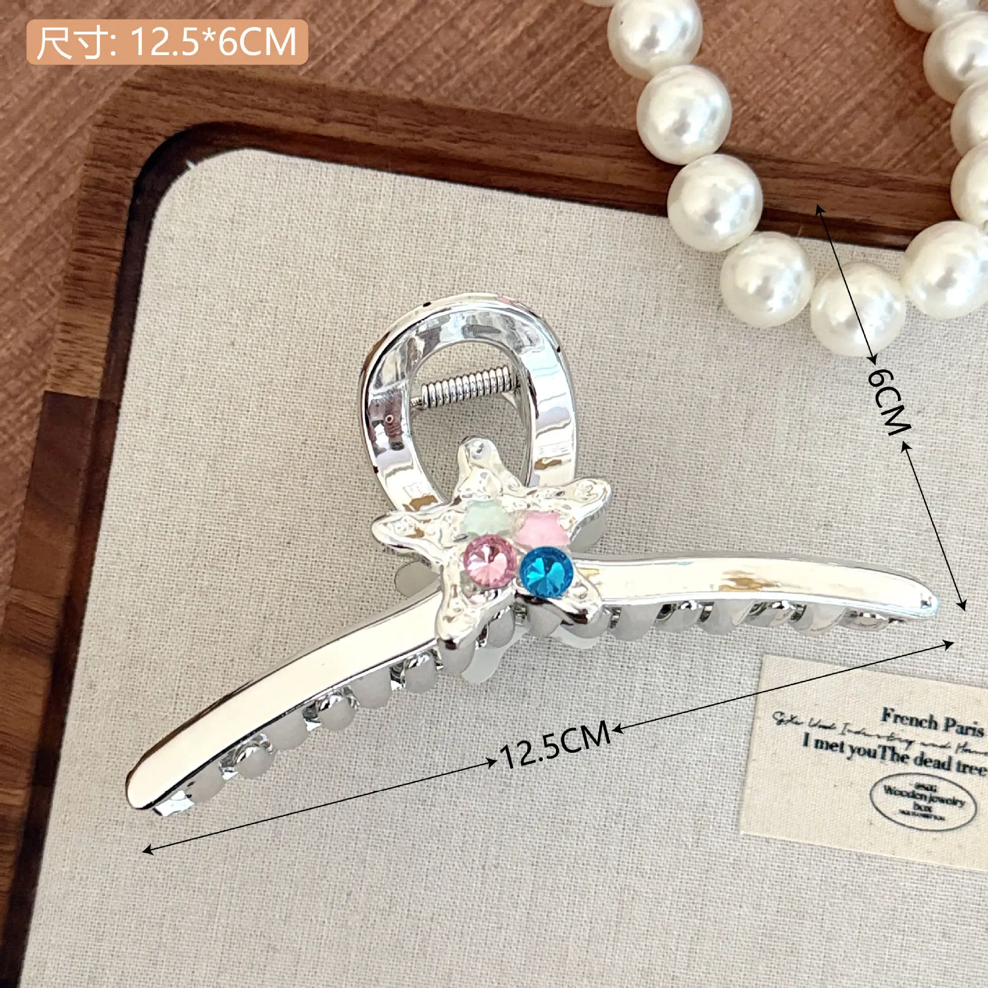 Sweet Cool Style Hairpin with Crystal Flower Design - Image 6