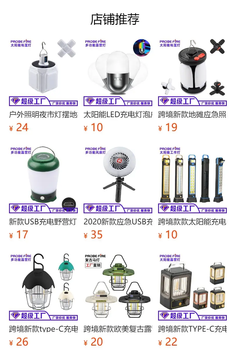 Solar Camping Light 90mm Black LED Emergency Flashlight — feature 1