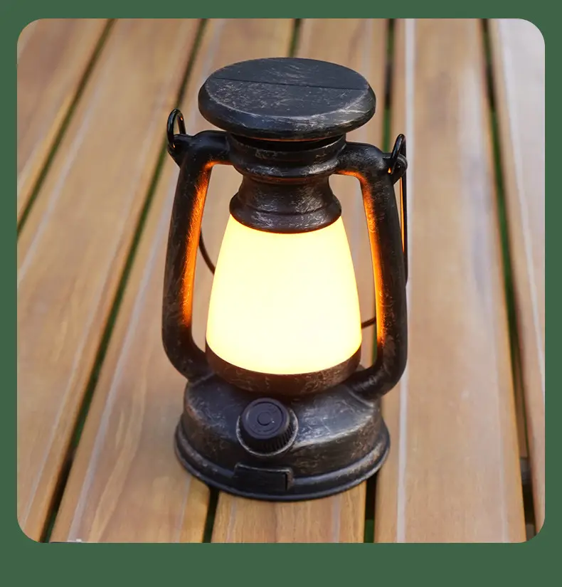 Solar Camping Light 90mm Black LED Emergency Flashlight — feature 18