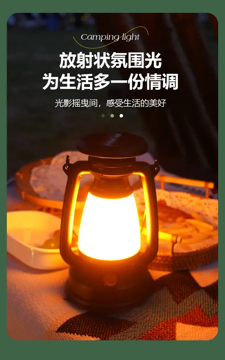 Solar Camping Light 90mm Black LED Emergency Flashlight — feature 8