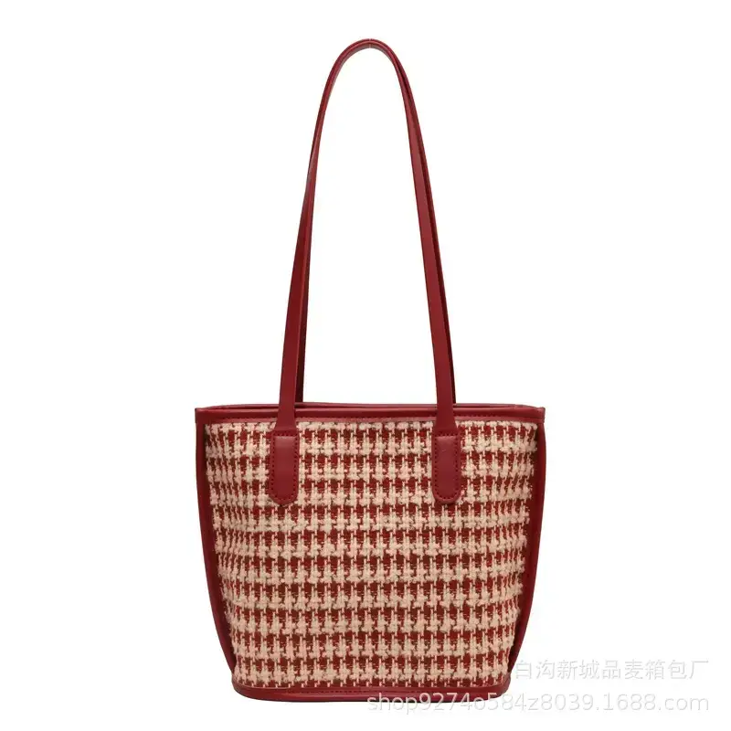New Houndstooth Women's Houndstooth Handbag Red - Image 6