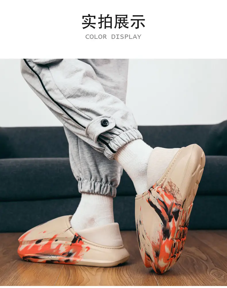 Cotton shoes winter fleece-lined warm indoor and outdoor cotton slippers men's cross-border plus size casual waterproof outdoor couple cotton slippers — feature 15
