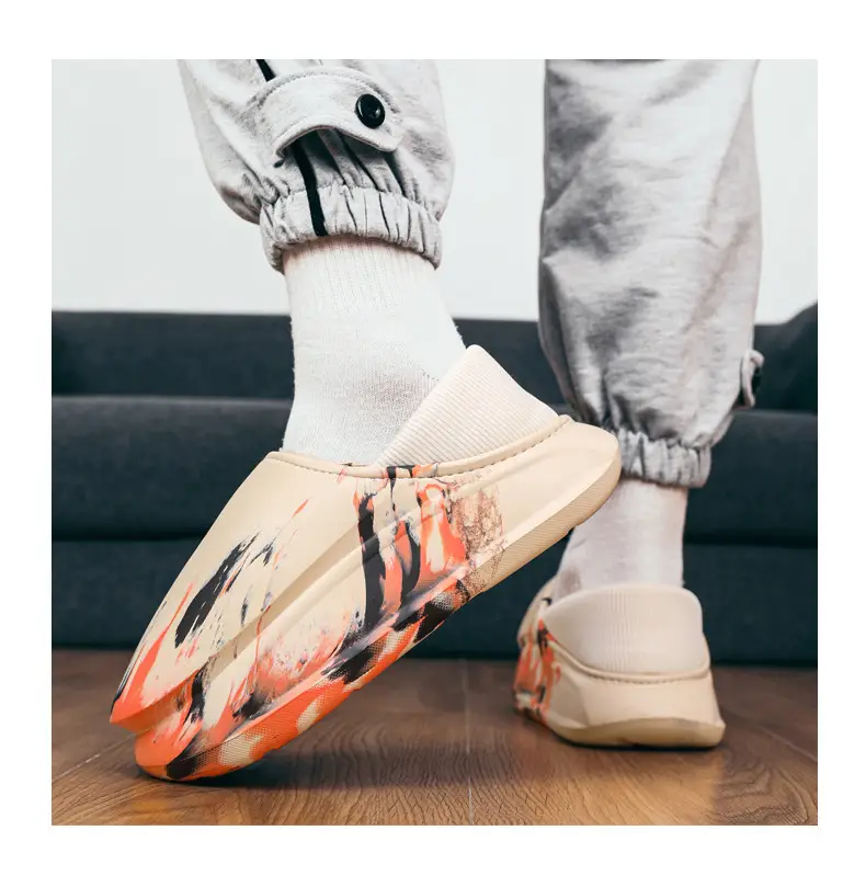 Cotton shoes winter fleece-lined warm indoor and outdoor cotton slippers men's cross-border plus size casual waterproof outdoor couple cotton slippers — feature 16