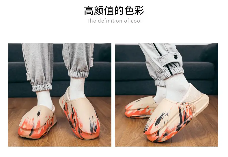 Cotton shoes winter fleece-lined warm indoor and outdoor cotton slippers men's cross-border plus size casual waterproof outdoor couple cotton slippers — feature 17
