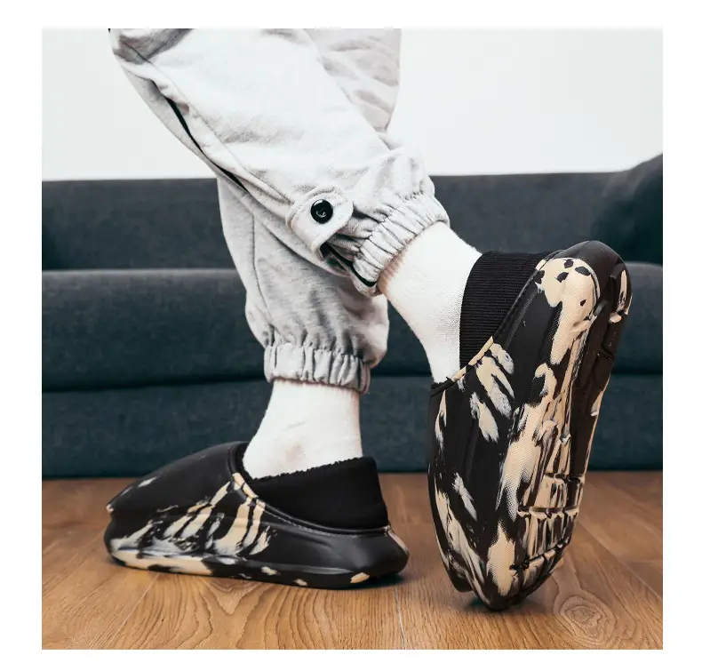 Cotton shoes winter fleece-lined warm indoor and outdoor cotton slippers men's cross-border plus size casual waterproof outdoor couple cotton slippers — feature 22