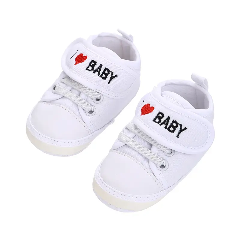 Spring and Autumn casual baby shoes knitted canvas shoes non-slip soft bottom toddler shoes baby shoes 0-18 months breathable wear-resistant