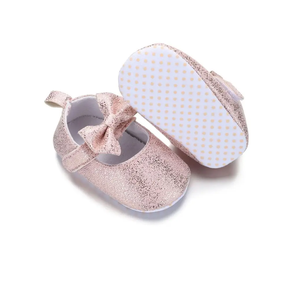 Princess shoes baby casual non-slip soft cloth sole shoes 0-18 months baby double Velcro toddler shoes bow cool - Image 6