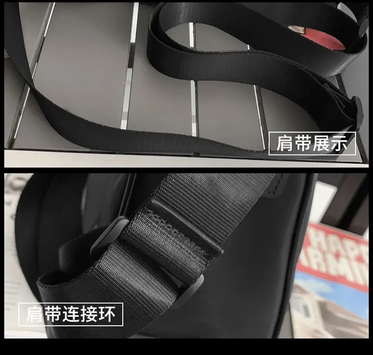 Black Messenger Bag for Men Women Commute Sports Functional — feature 28
