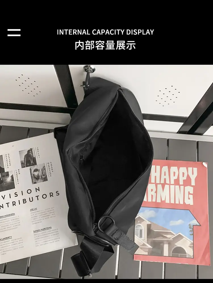 Black Messenger Bag for Men Women Commute Sports Functional — feature 29