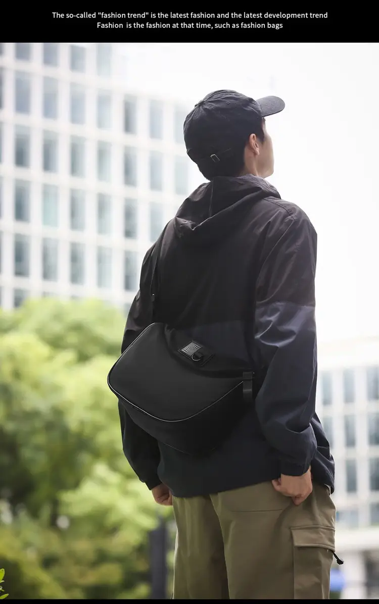 Black Messenger Bag for Men Women Commute Sports Functional — feature 8