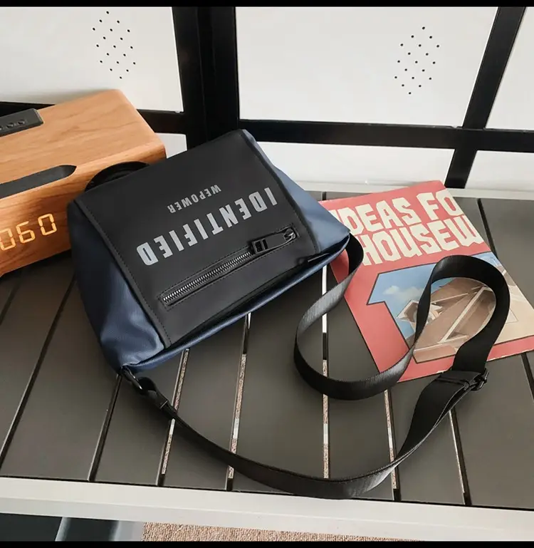 Men Women Black Messenger Bag with Hoodie — feature 18
