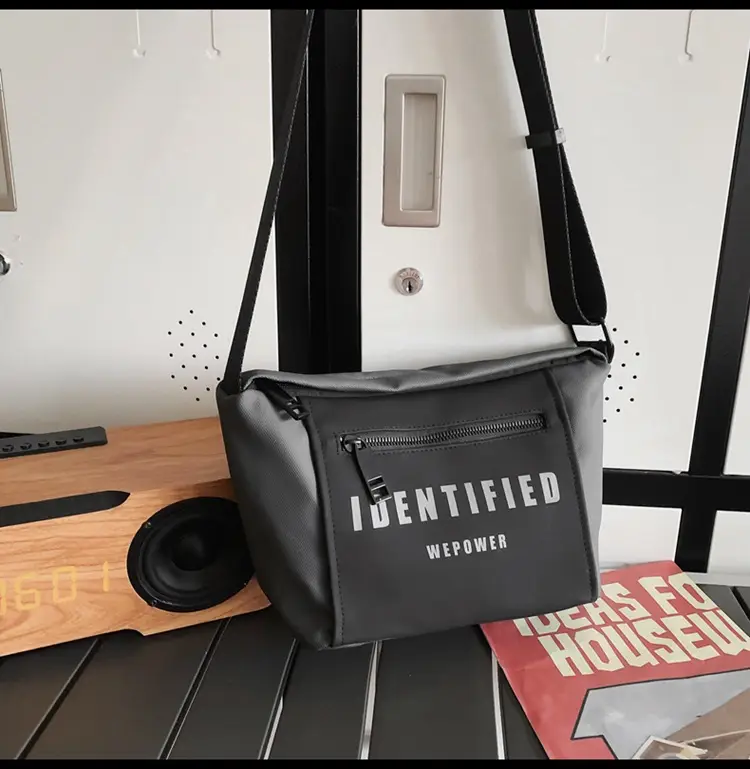 Men Women Black Messenger Bag with Hoodie — feature 19