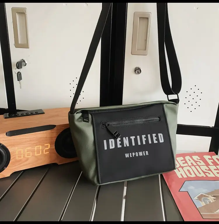 Men Women Black Messenger Bag with Hoodie — feature 21