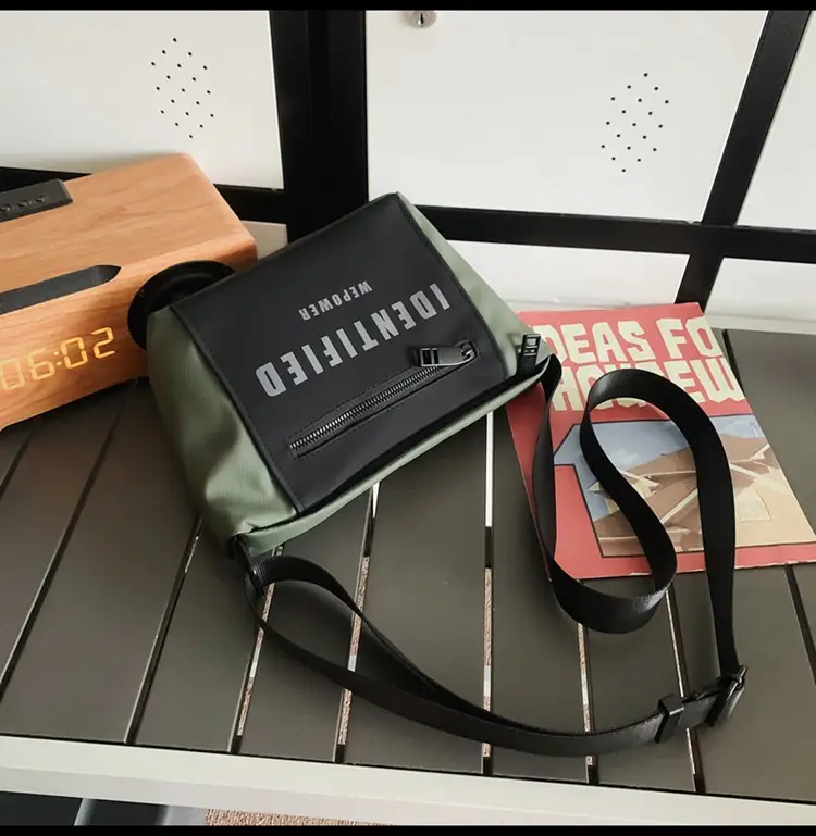 Men Women Black Messenger Bag with Hoodie — feature 22