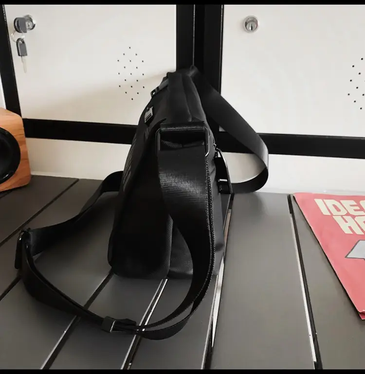 Men Women Black Messenger Bag with Hoodie — feature 25