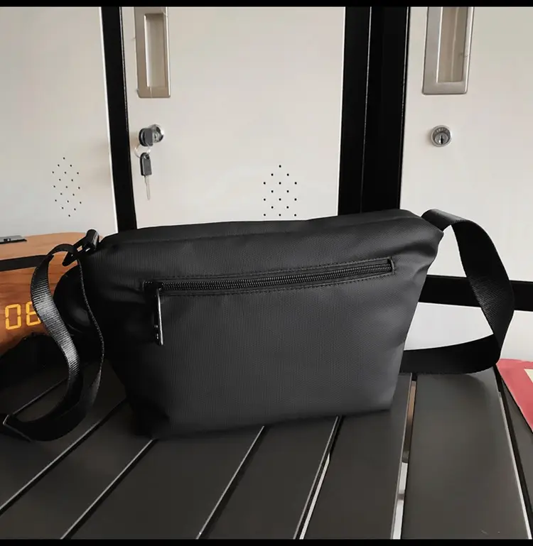 Men Women Black Messenger Bag with Hoodie — feature 26