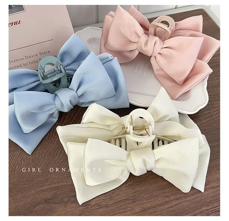 Oversized Black Bow Clip for Women Hairpin — feature 13