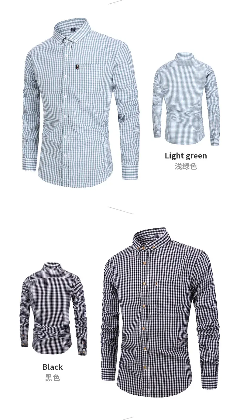 Men's Red Long Sleeve Button-Down Shirt — feature 11
