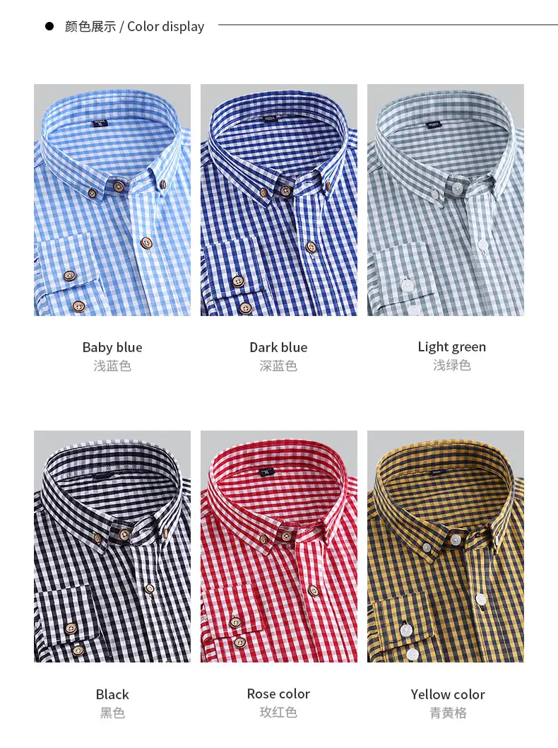 Men's Red Long Sleeve Button-Down Shirt — feature 5
