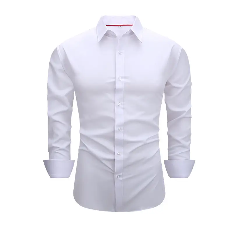 Men's Red Long Sleeve Button-Down Shirt - Image 18