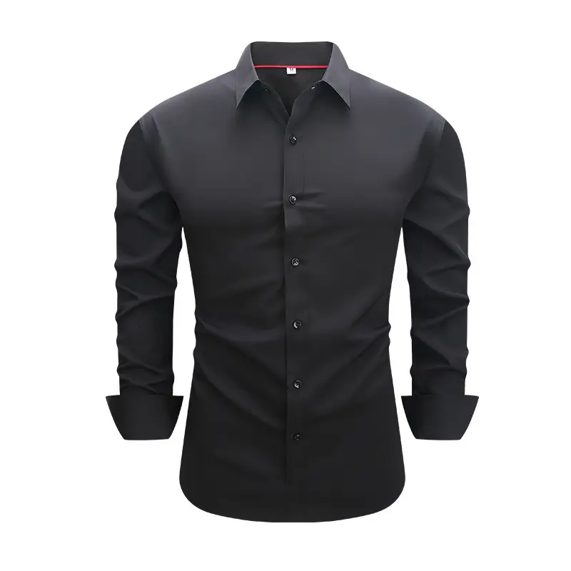 Men's Red Long Sleeve Button-Down Shirt - Image 19
