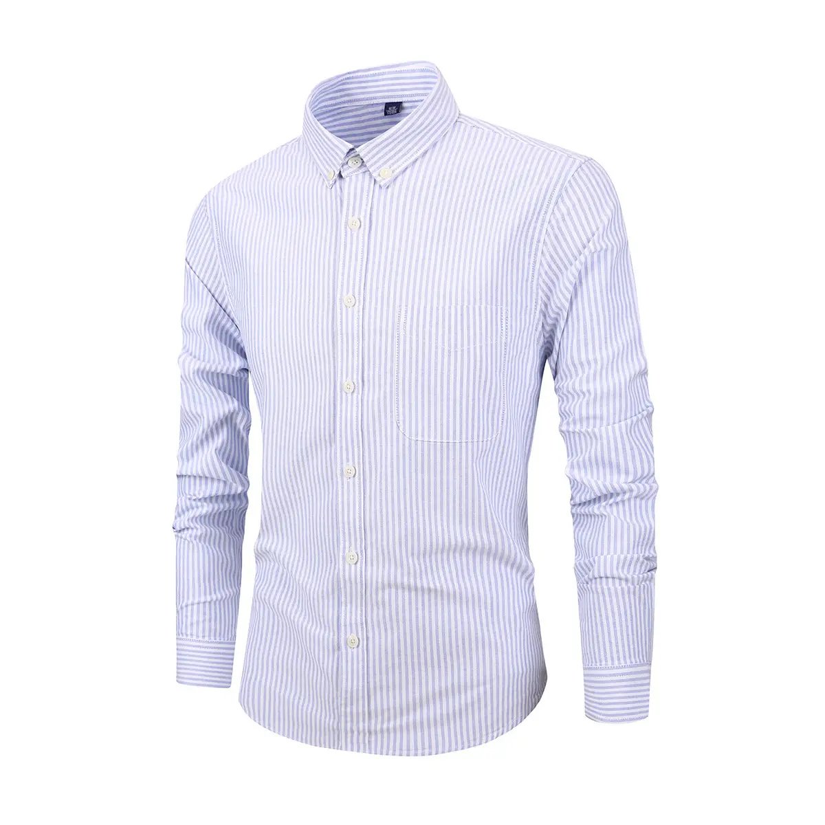 Men's Red Long Sleeve Button-Down Shirt - Image 23