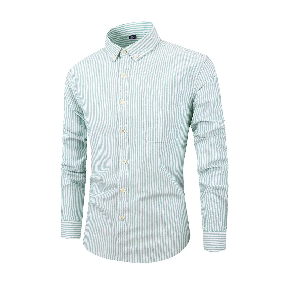 Men's Red Long Sleeve Button-Down Shirt - Image 25