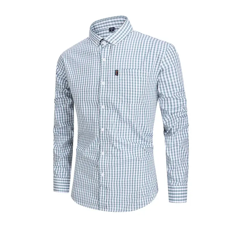 Men's Red Long Sleeve Button-Down Shirt - Image 5