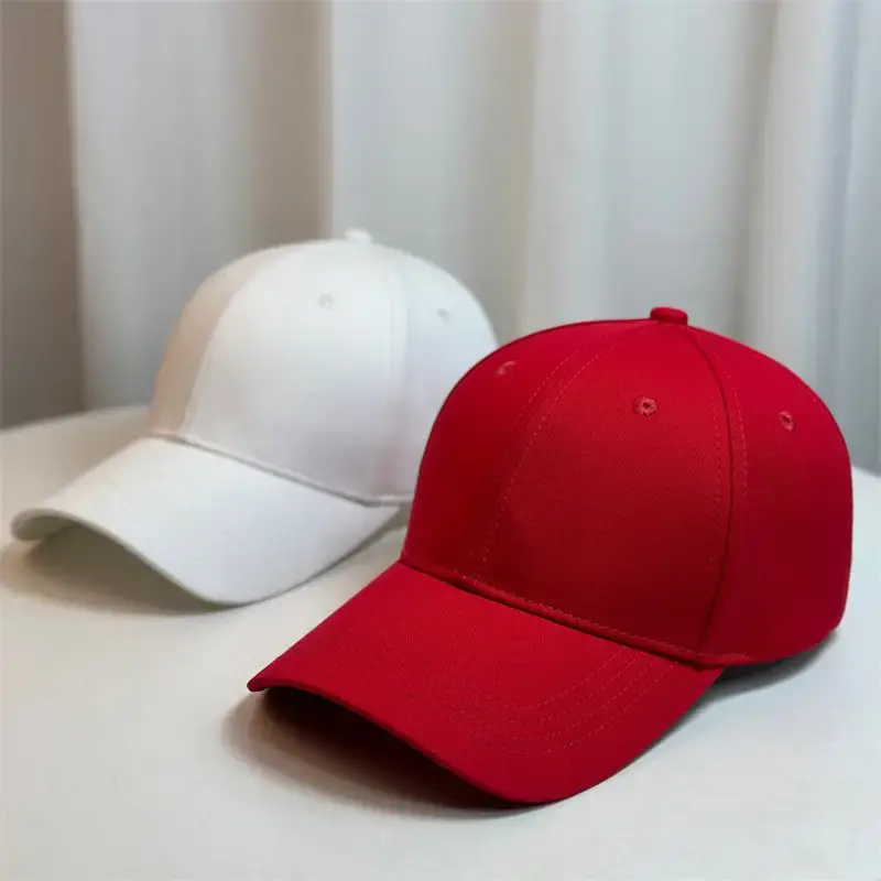 Women's White Baseball Cap Large Head Circumference - Image 6
