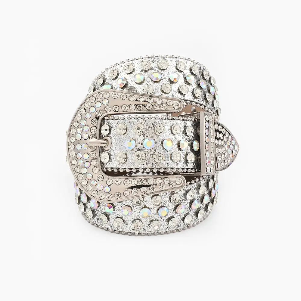 Silver Rhinestone Cross-Border Belt Buckle for Women - Image 3