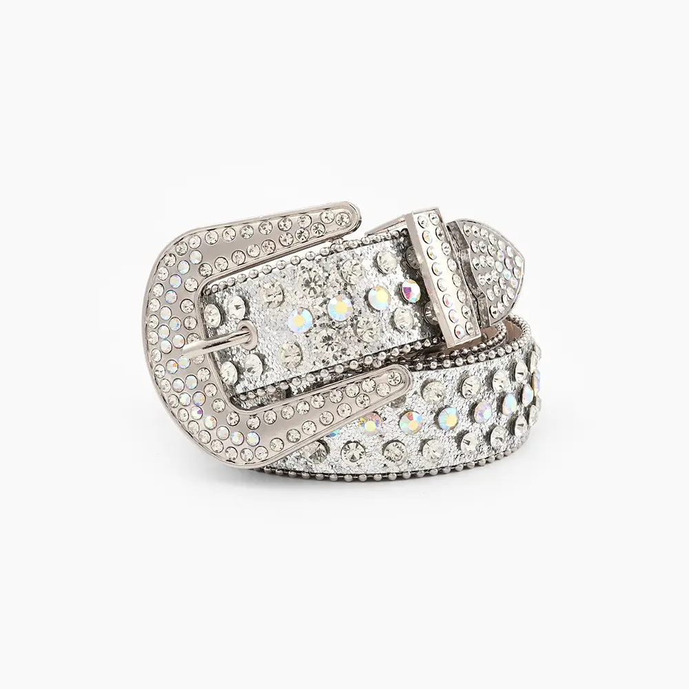 Silver Rhinestone Cross-Border Belt Buckle for Women - Image 4