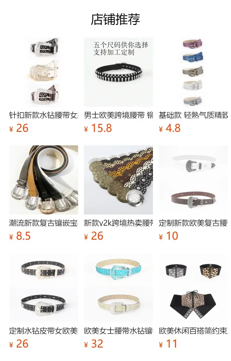 Silver Rhinestone Cross-Border Belt Buckle for Women — feature 3
