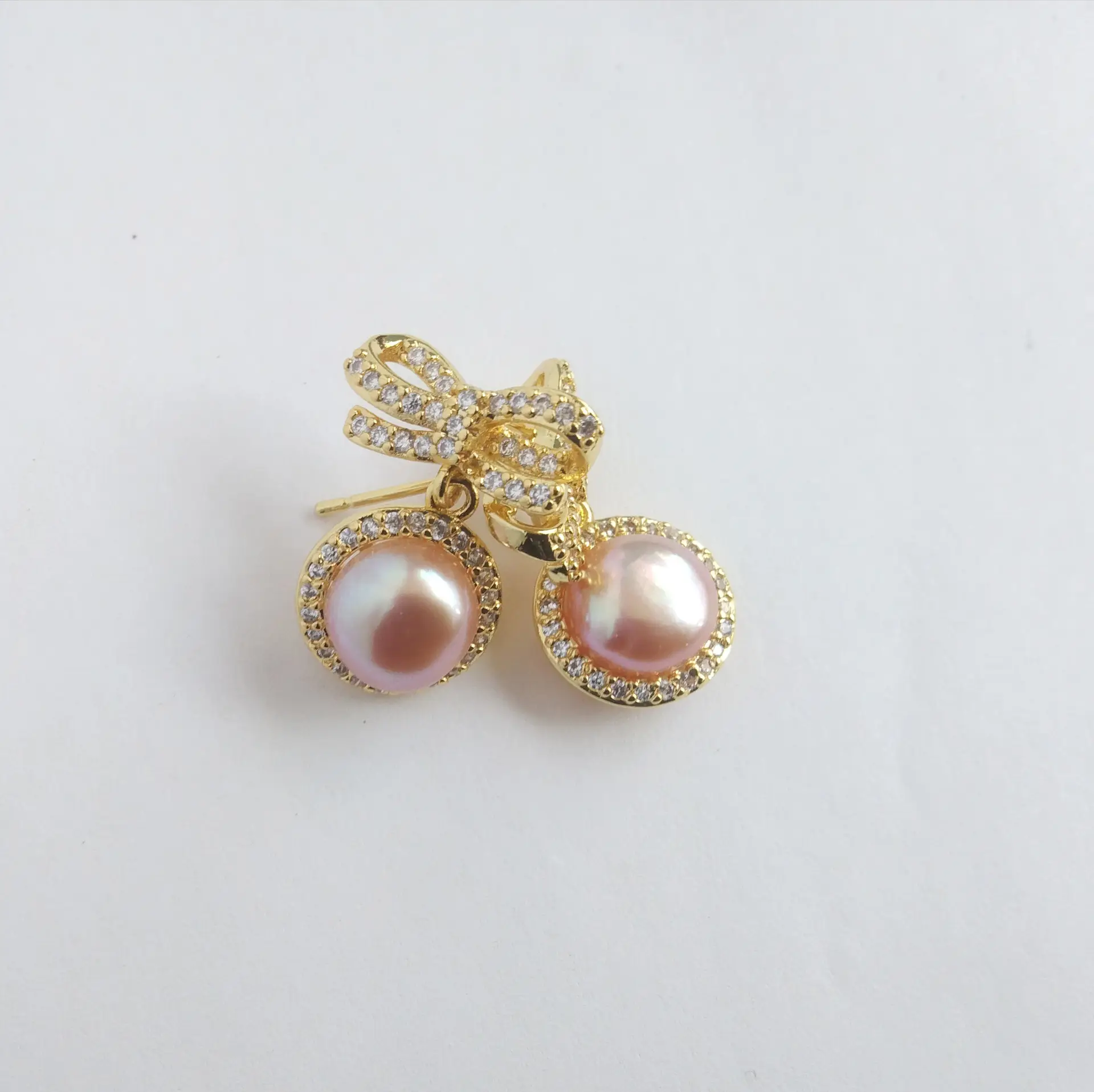 Natural Freshwater Bow Pearl Earrings for Women — feature 20