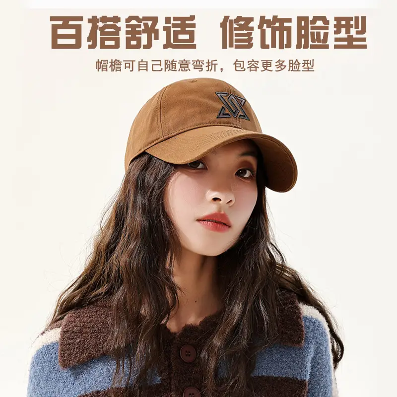 Women Cotton Baseball Cap with Face Shield Design