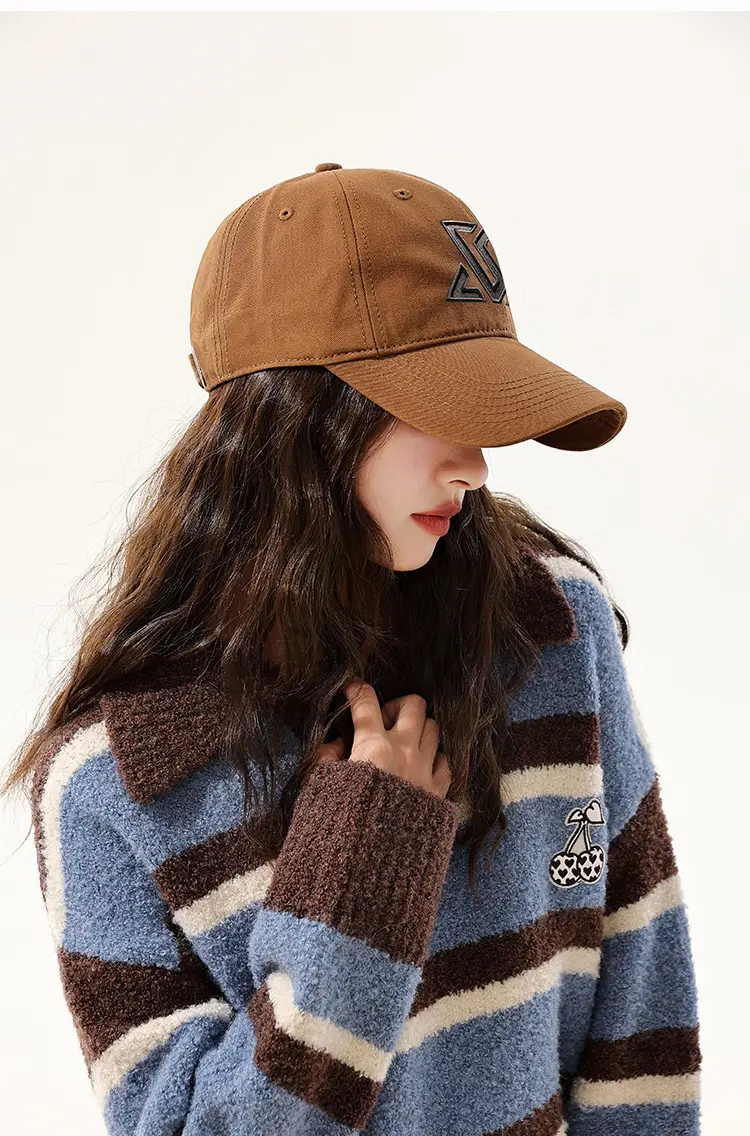 Women Cotton Baseball Cap with Face Shield Design — feature 15