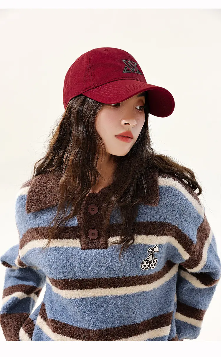 Women Cotton Baseball Cap with Face Shield Design — feature 16