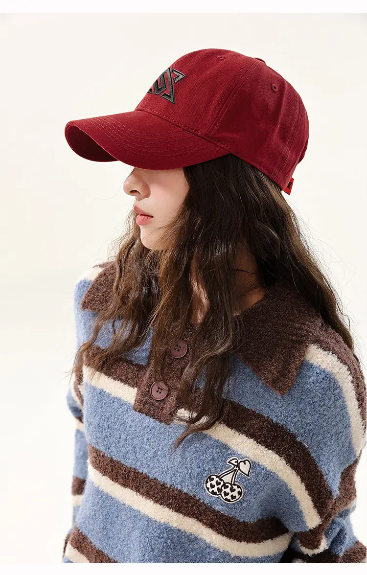 Women Cotton Baseball Cap with Face Shield Design — feature 17