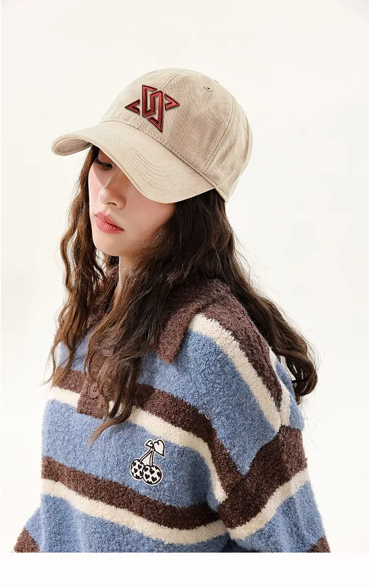 Women Cotton Baseball Cap with Face Shield Design — feature 19